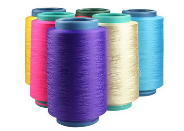 China Gefärbtes Garn des Farb-Polyester-DTY, niedriges elastisches Polyester texturierte Garn 150D/48F fournisseur