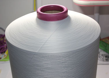 China Rohes Weiß-75D/36F Polyester gesponnenes Garn, aufbereitetes strukturiertes Polyester-Garn für nicht Wovens fournisseur