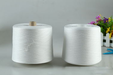 China Virgin Polyester Staple Spun Yarn Raw White Ne 30 / 1 Polyester Spun Yarn fournisseur